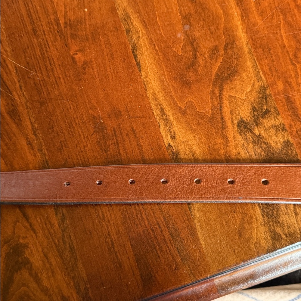Madewell Brown with Gold Hardwear Leather Belt XXL - Picture 4 of 7